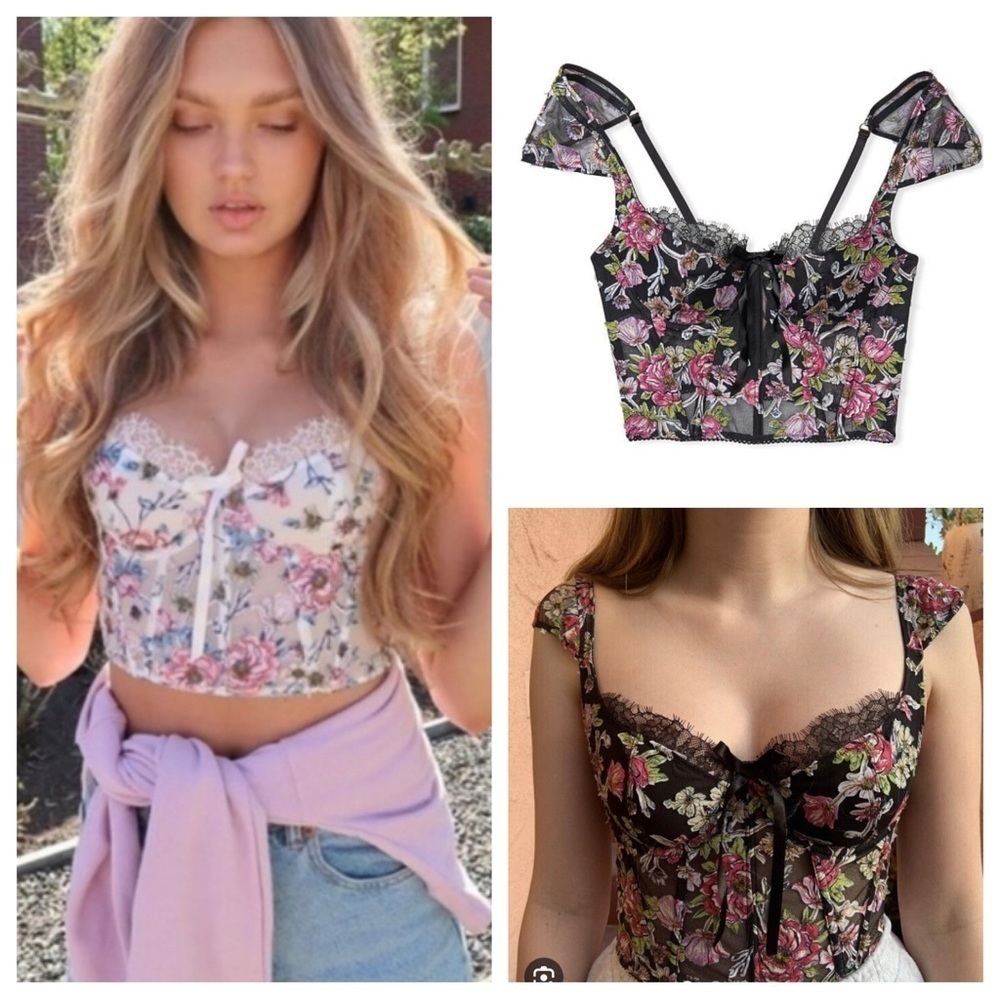 New! Victoria’s Secret TikTok Dream Angels Unlined Bra Top Bustier 19922